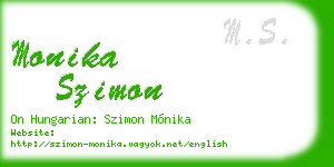 monika szimon business card
